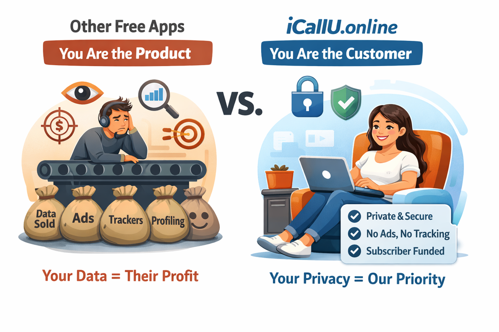 Why is iCallU.online a paid app when so many calling apps are free?